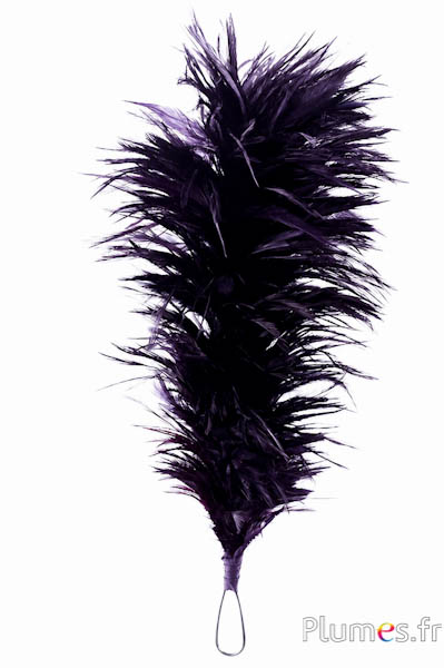 Pennacchio gallo con anello - altezza 40 cm - nero